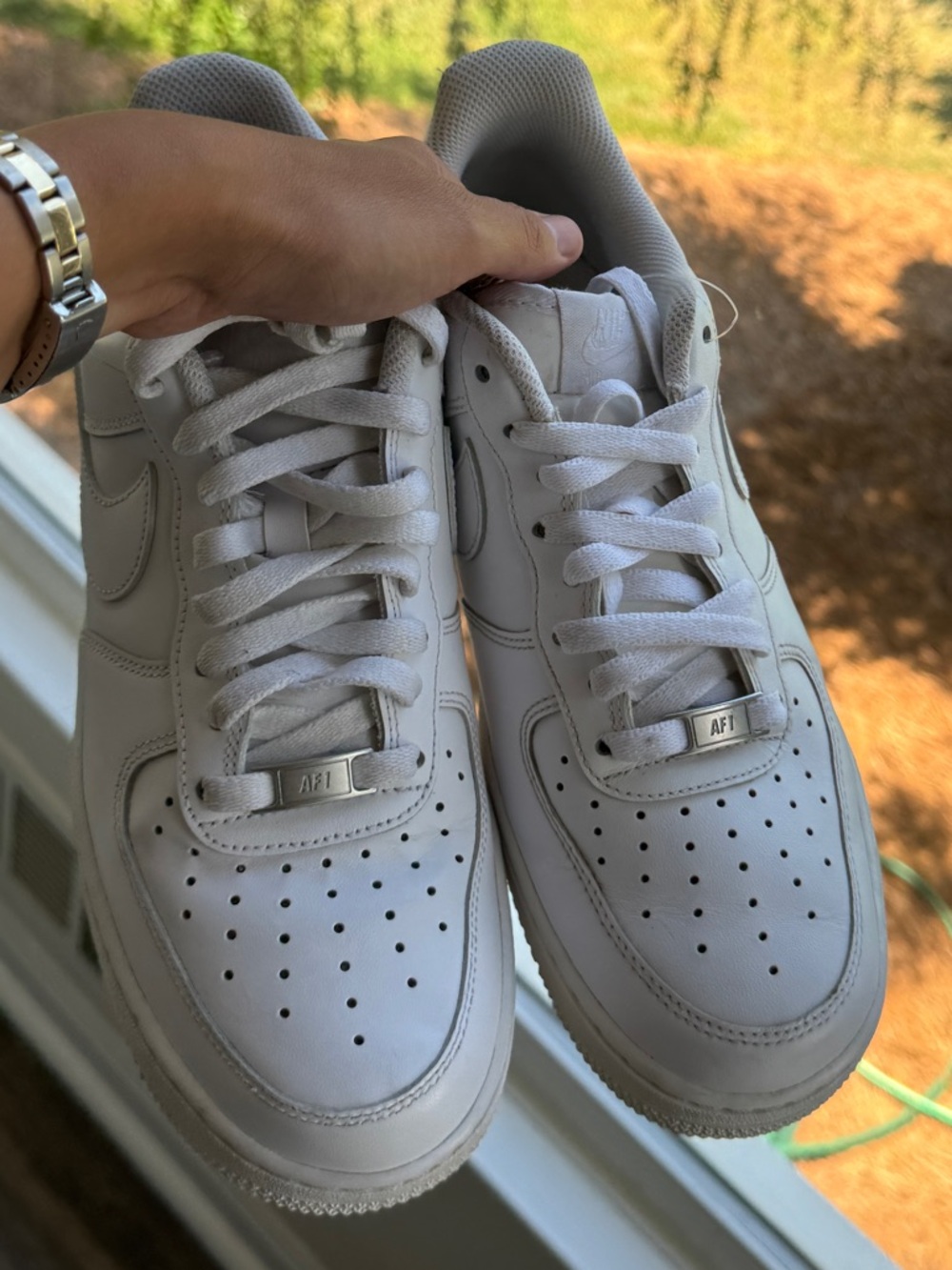 Nike Air Force 1 one white low af men’s 8.5 - Picture 3 of 6
